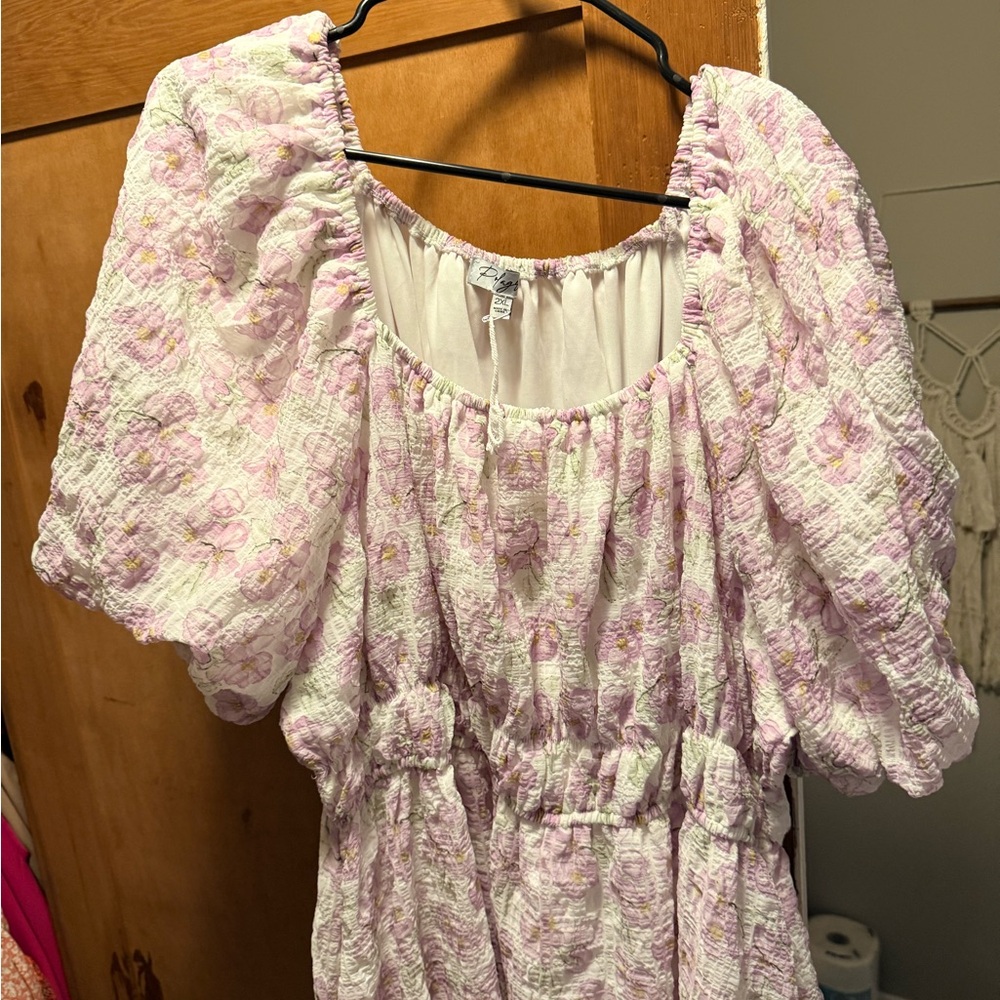 Polagram Pink Floral Maxi Dress